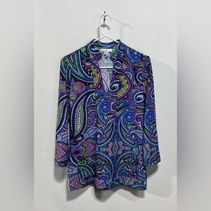 Jude Connally Vibrant Paisley Top Multicolored Size XSmall